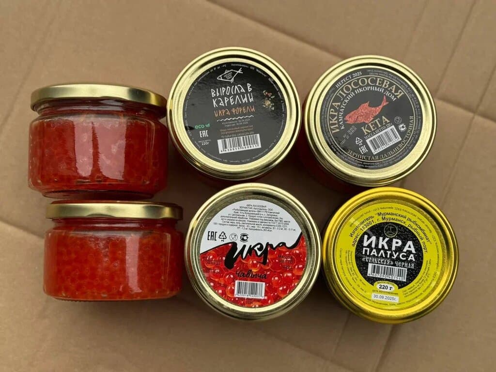 Икра имитация (чавыча, форель, палтус, кета)